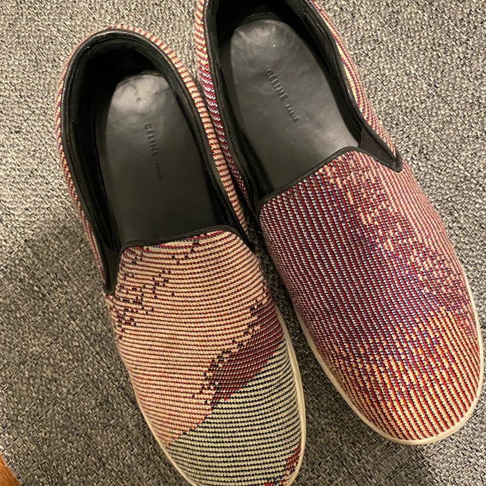 Celine canvas slip on sneakers